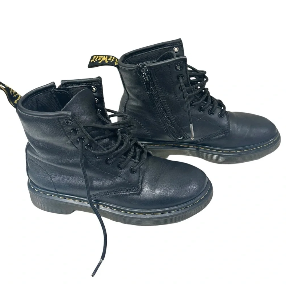 Dr. Martens 1460 Pascal Zip Combat Boots, Leather, Preschool Size 13